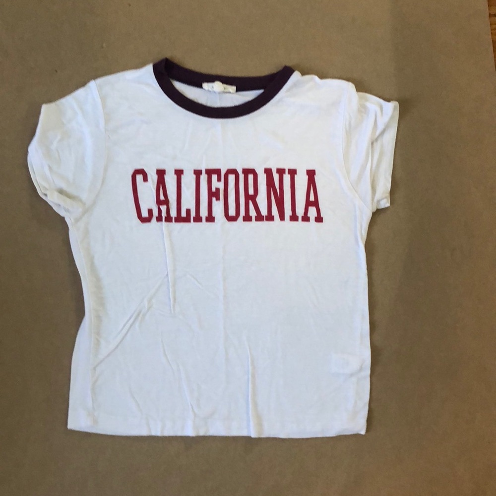 white graphic T-shirt